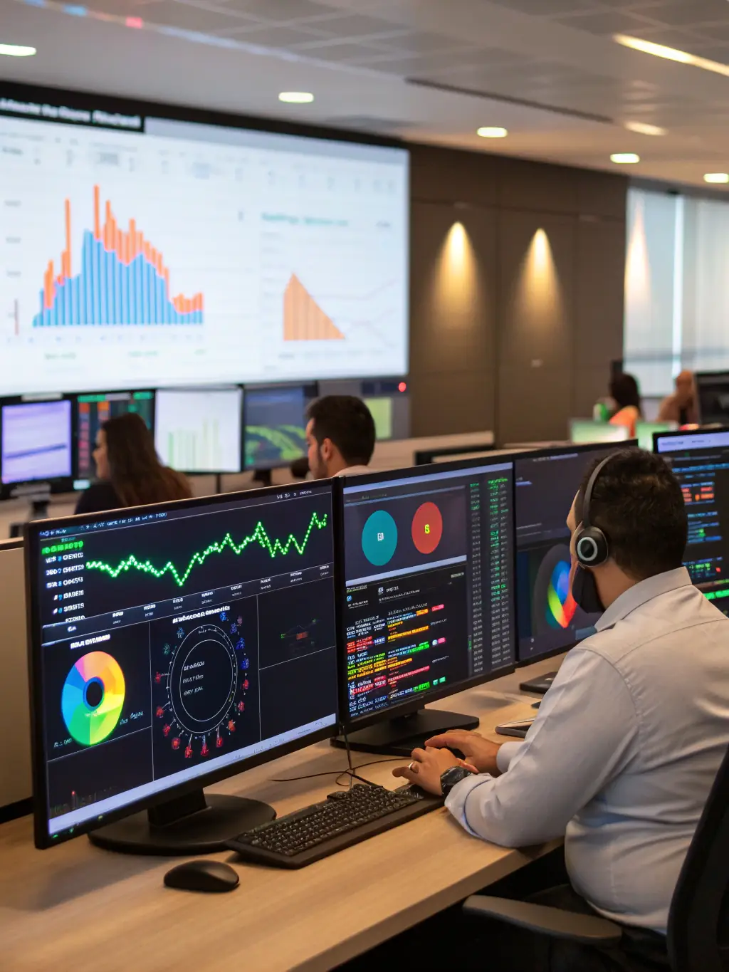 An administrator viewing a dashboard with key performance indicators (KPIs) related to facility maintenance, highlighting the data-driven insights provided by the application.