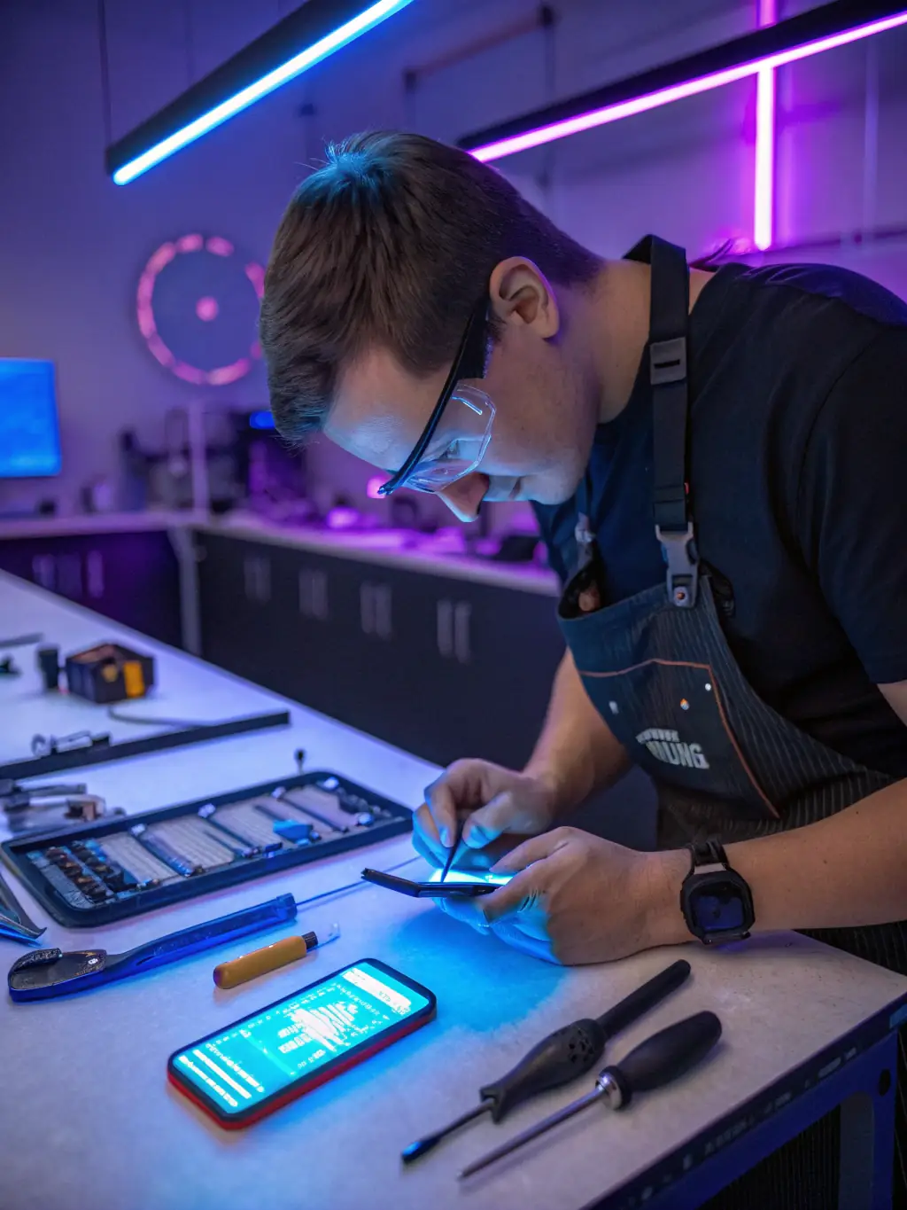 A technician responding to a service request promptly, highlighting the reduced downtime.
